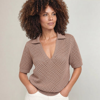 The Bria Knit Polo