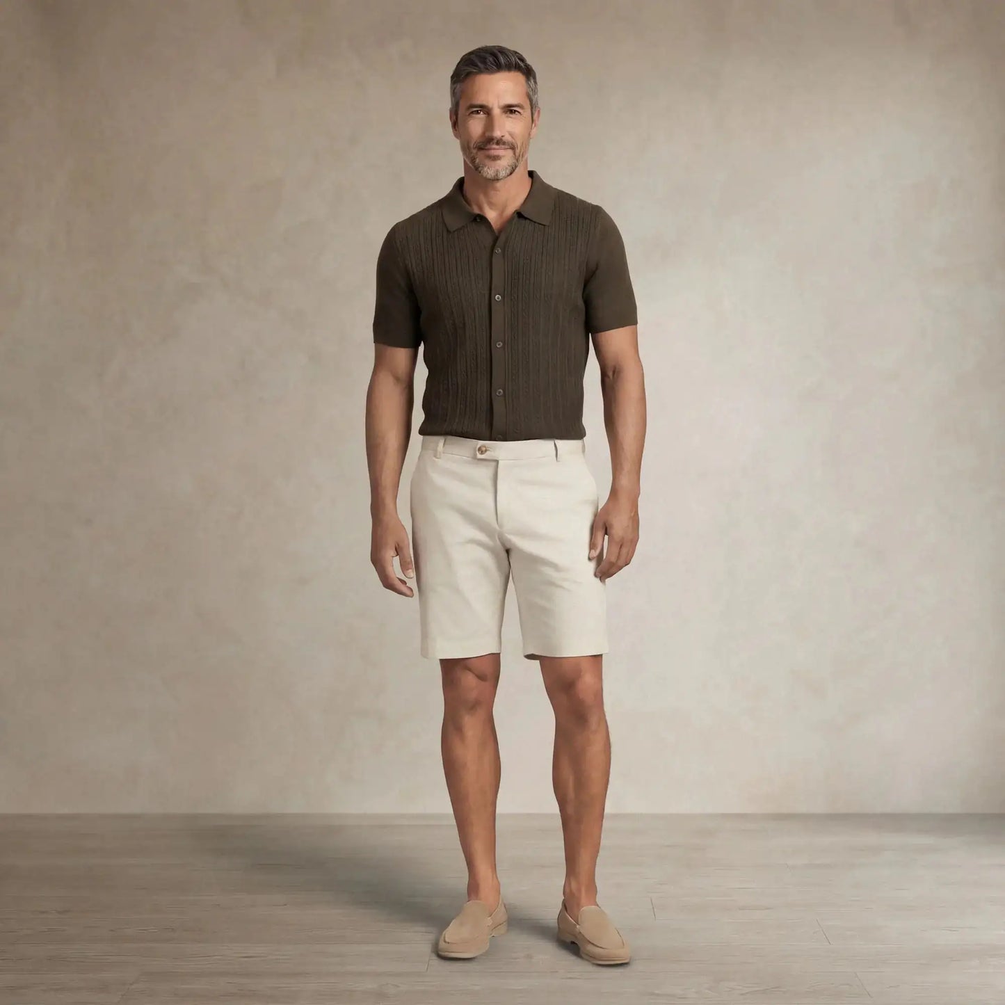 Italian Knit Cable Shirt