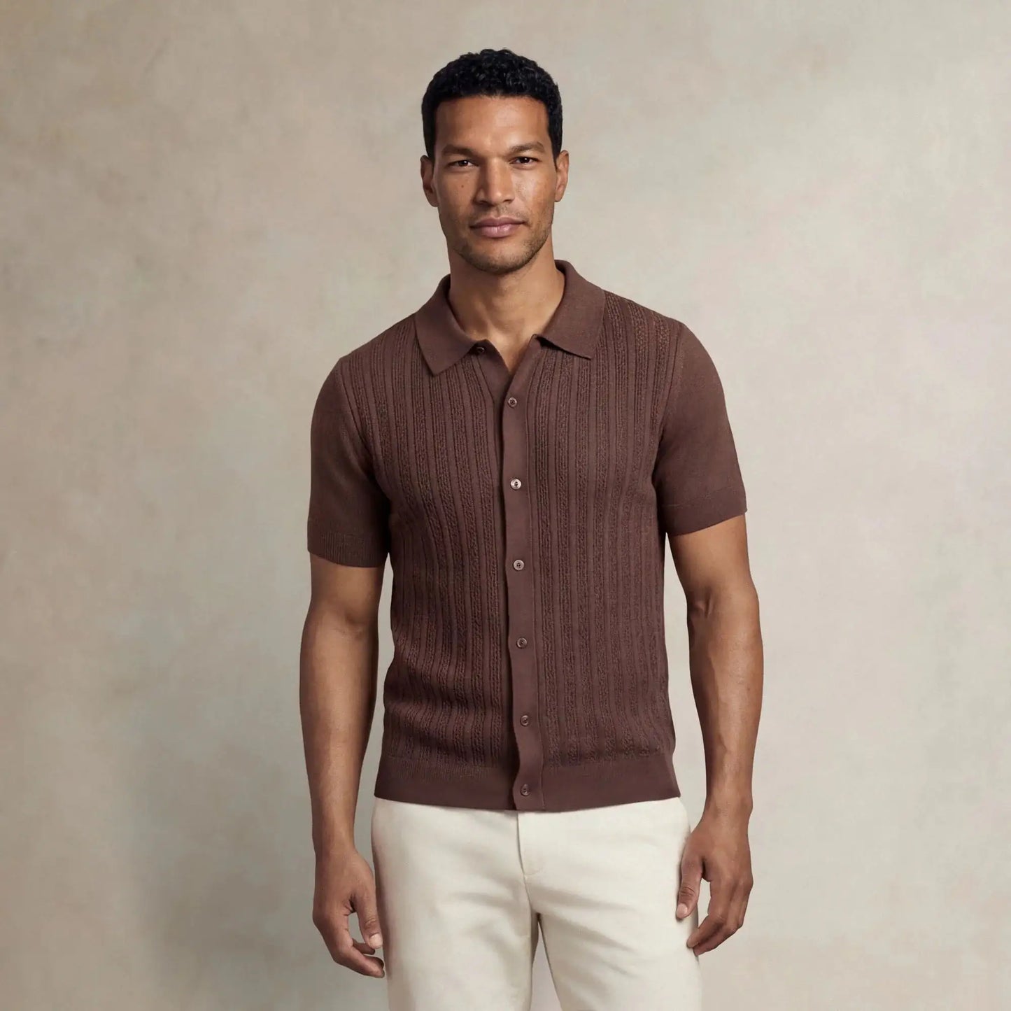 Italian Knit Cable Shirt