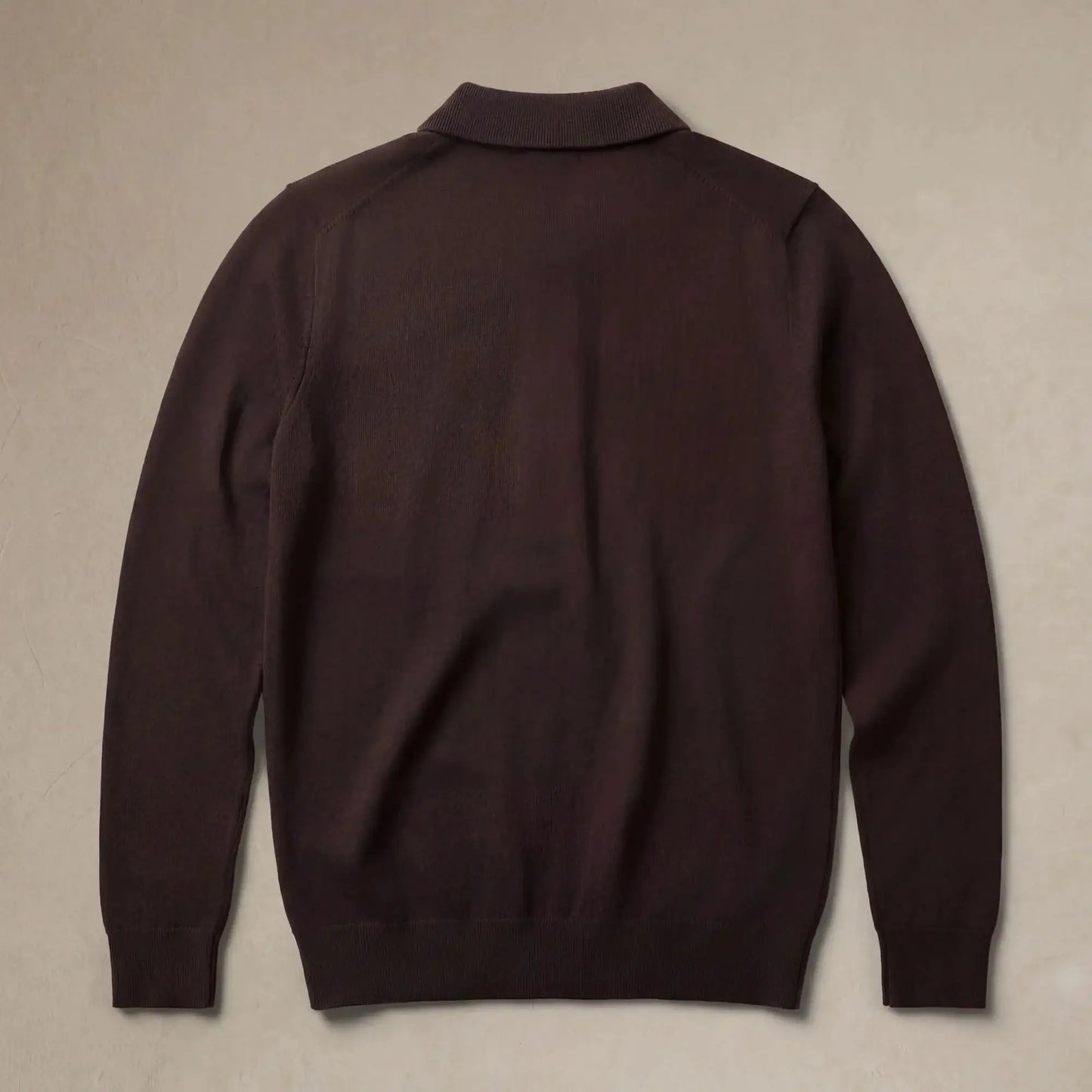 Italian Merino/Cotton Long Sleeve Polo