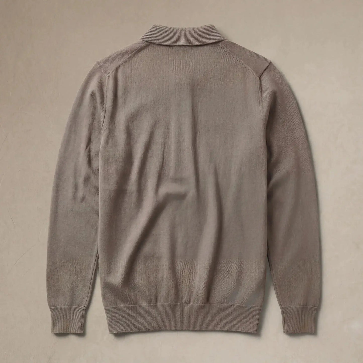 Italian Merino/Cotton Long Sleeve Polo