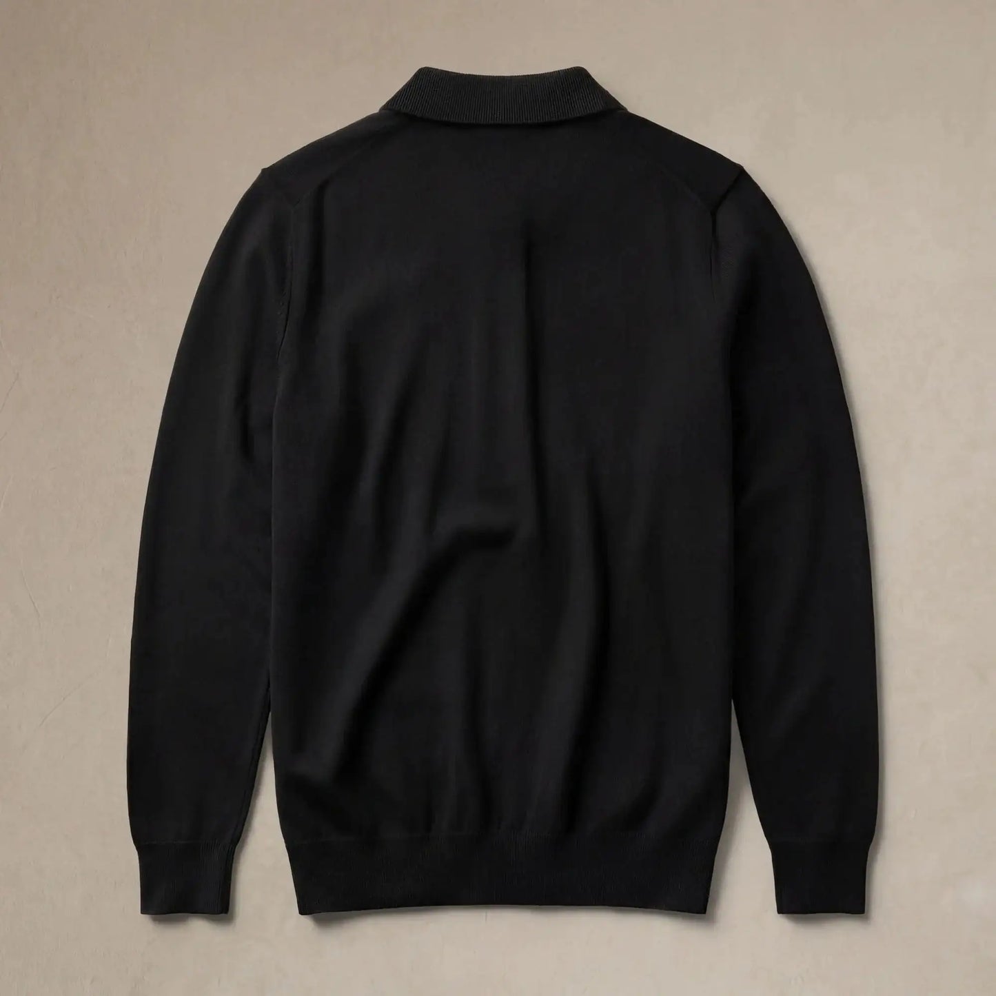 Italian Merino/Cotton Long Sleeve Polo