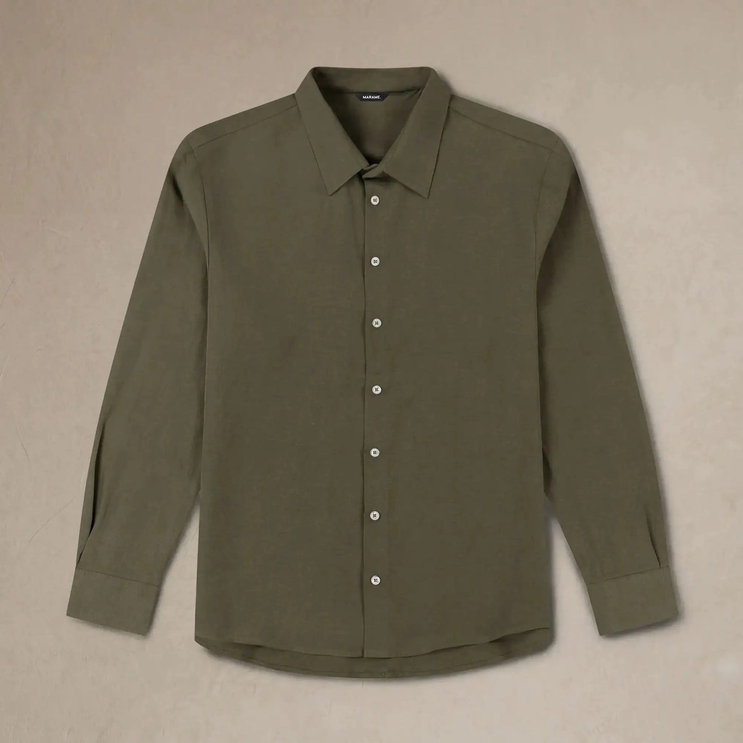 Linen Blend Long Sleeve Shirt