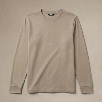 Lyocell Blend Long Sleeve Logo T-Shirt