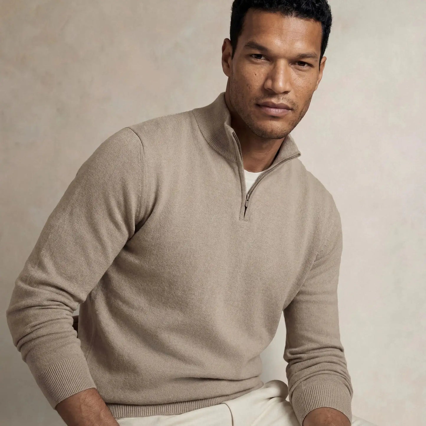 Italian Fine Knit Half Zip