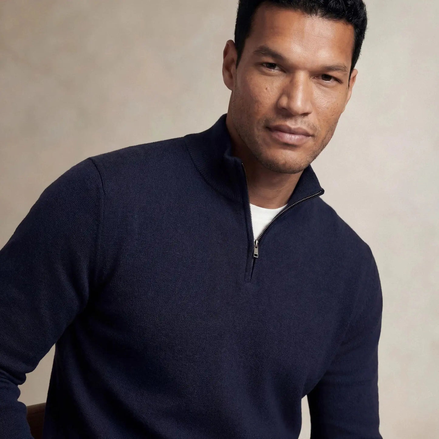 Italian Fine Knit Half Zip