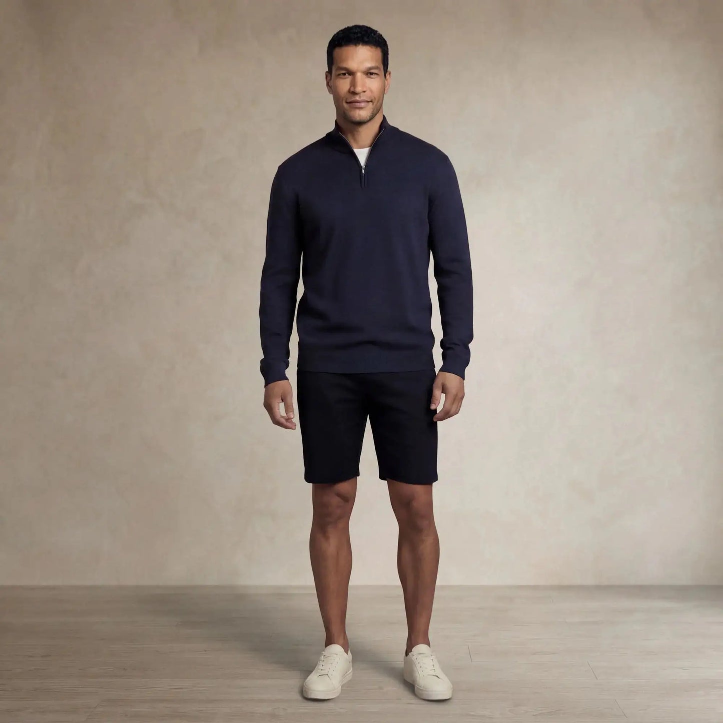 Italian Fine Knit Half Zip