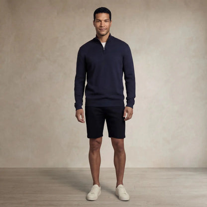 Italian Fine Knit Half Zip