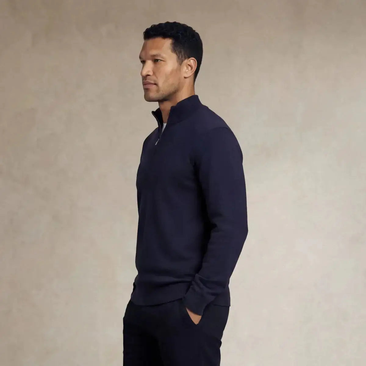 Italian Fine Knit Half Zip