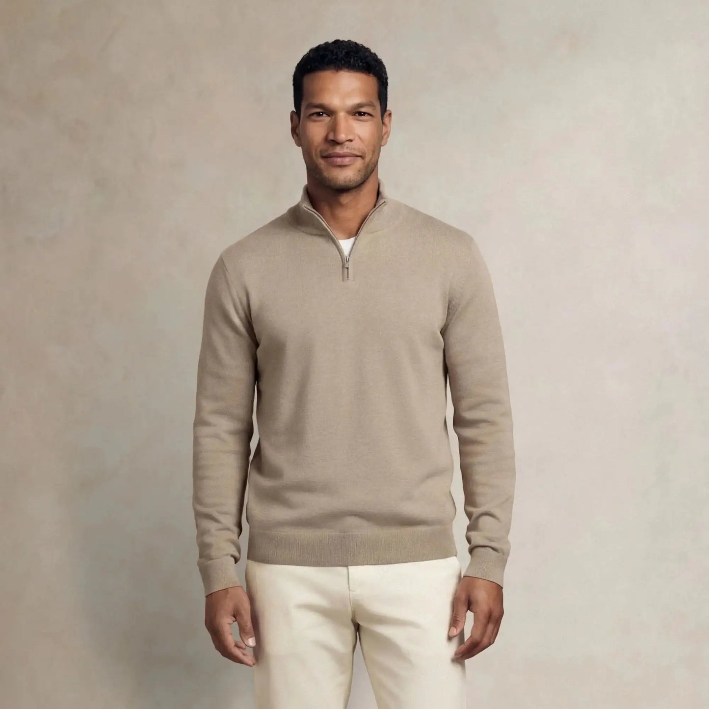 Italian Fine Knit Half Zip