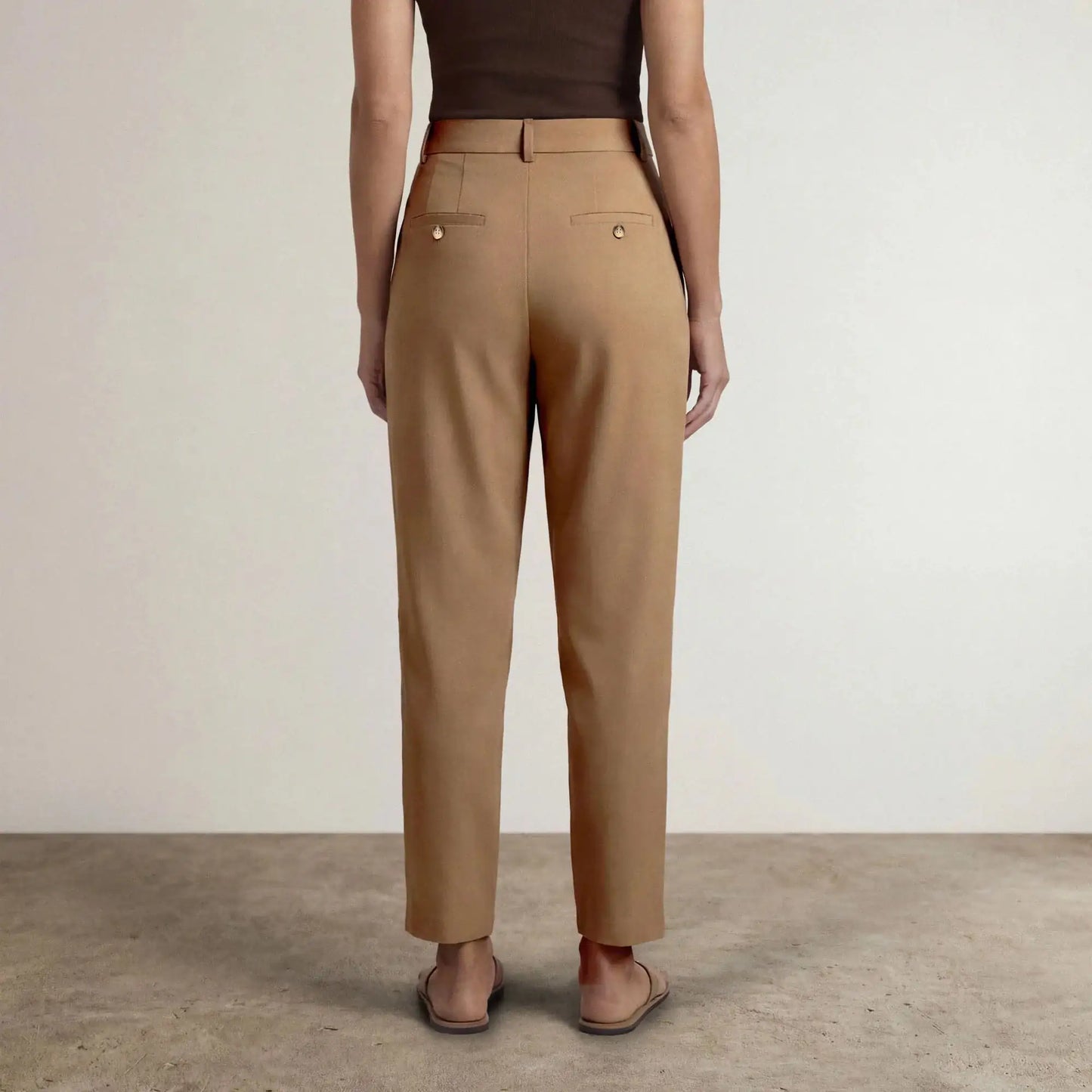 High-Waisted Tapered Trousers