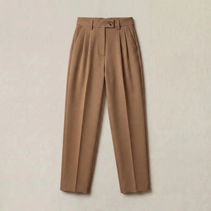 High-Waisted Tapered Trousers