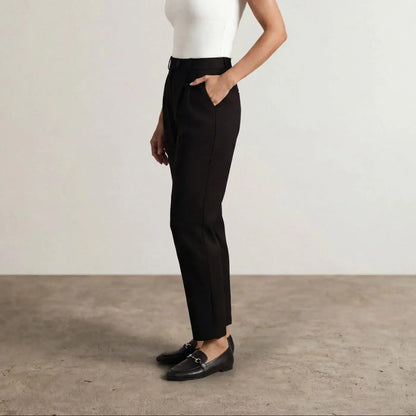 High-Waisted Tapered Trousers