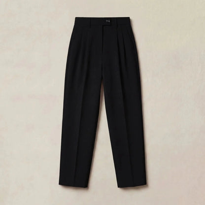 High-Waisted Tapered Trousers