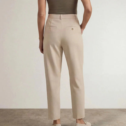 High-Waisted Tapered Trousers