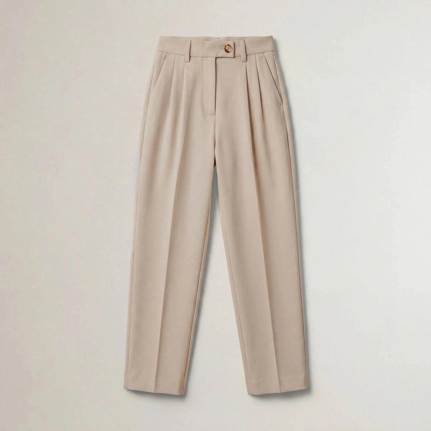 High-Waisted Tapered Trousers