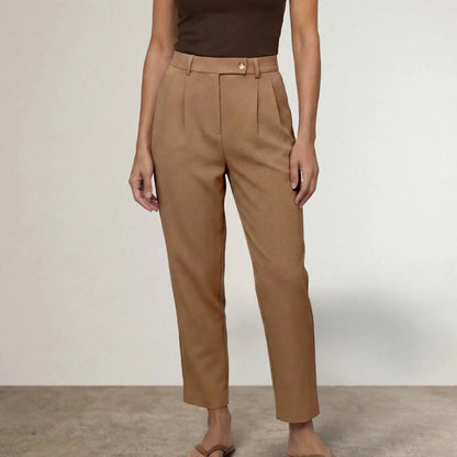 High-Waisted Tapered Trousers