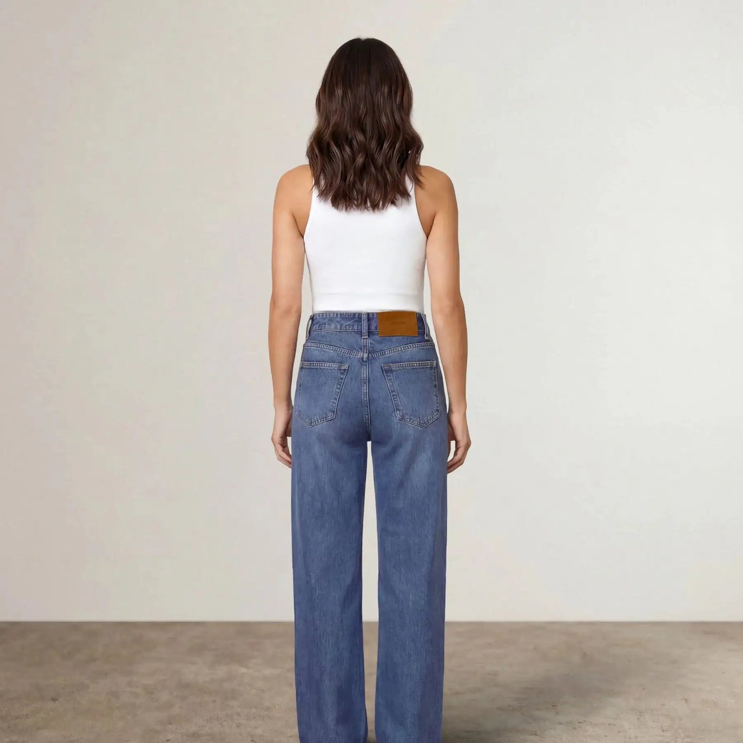 High-Waisted Wide Leg Jeans