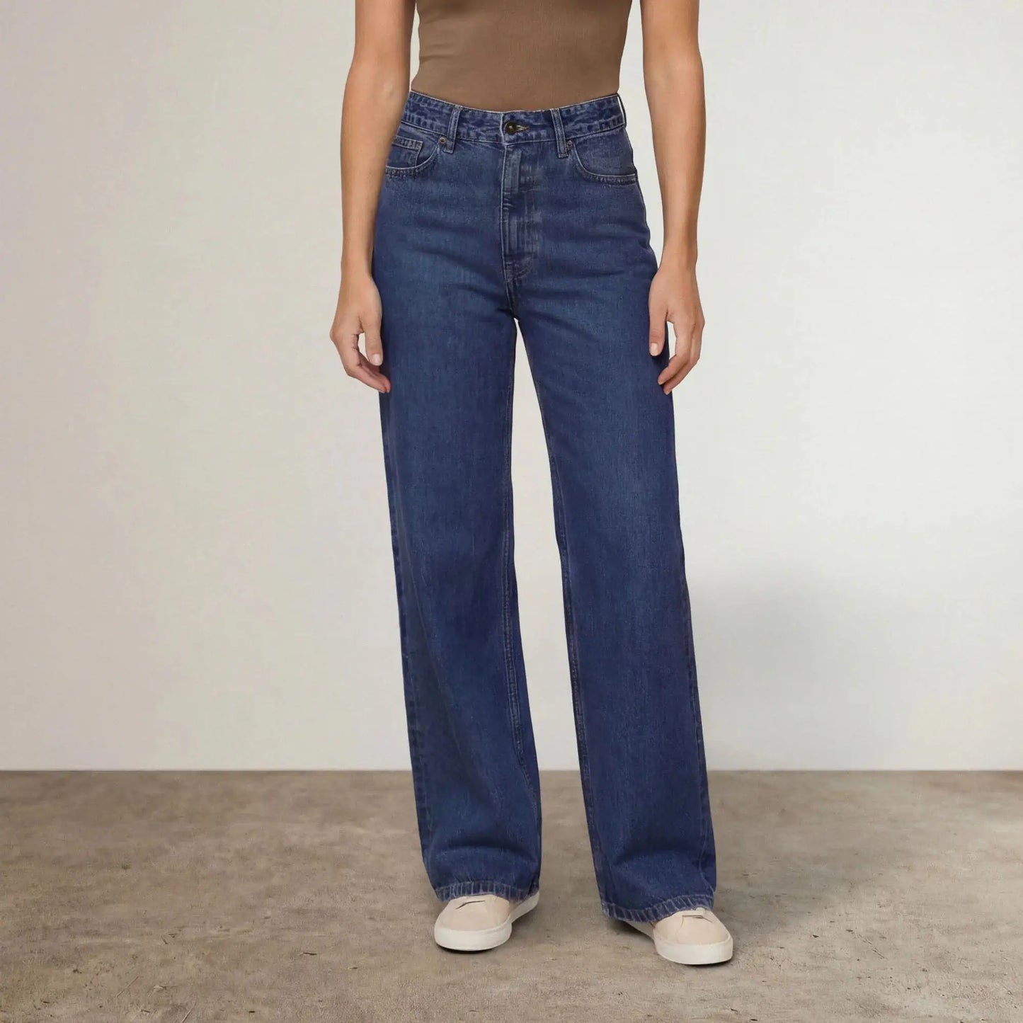 High-Waisted Wide Leg Jeans