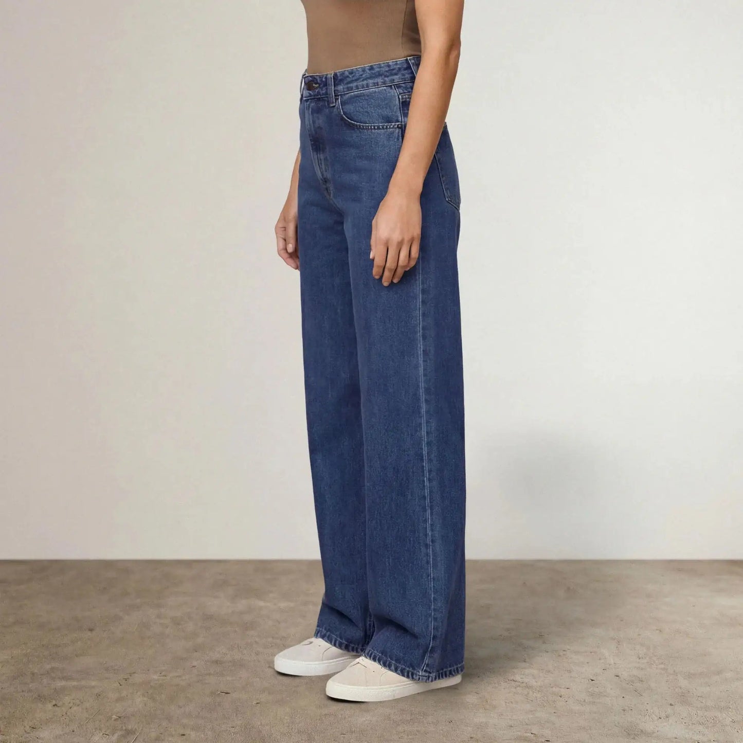High-Waisted Wide Leg Jeans