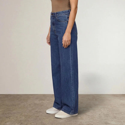 High-Waisted Wide Leg Jeans