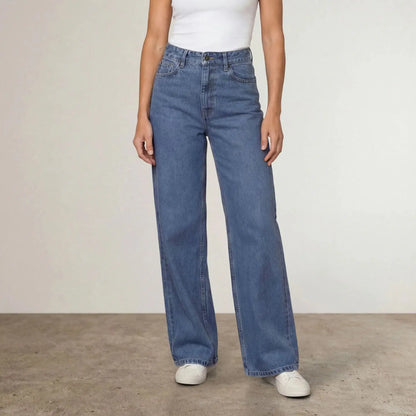 High-Waisted Wide Leg Jeans