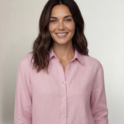 Linen Blend Long Sleeve Shirt