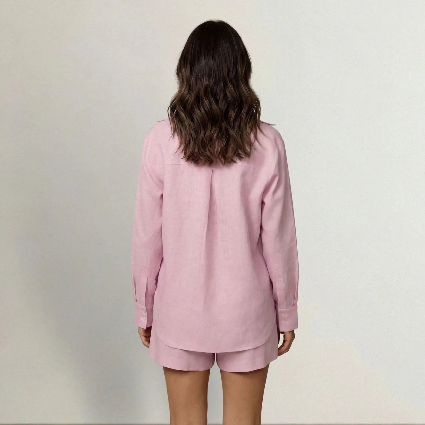 Linen Blend Long Sleeve Shirt