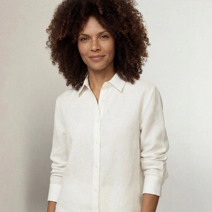 Linen Blend Long Sleeve Shirt