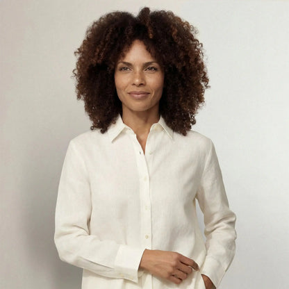 Linen Blend Long Sleeve Shirt