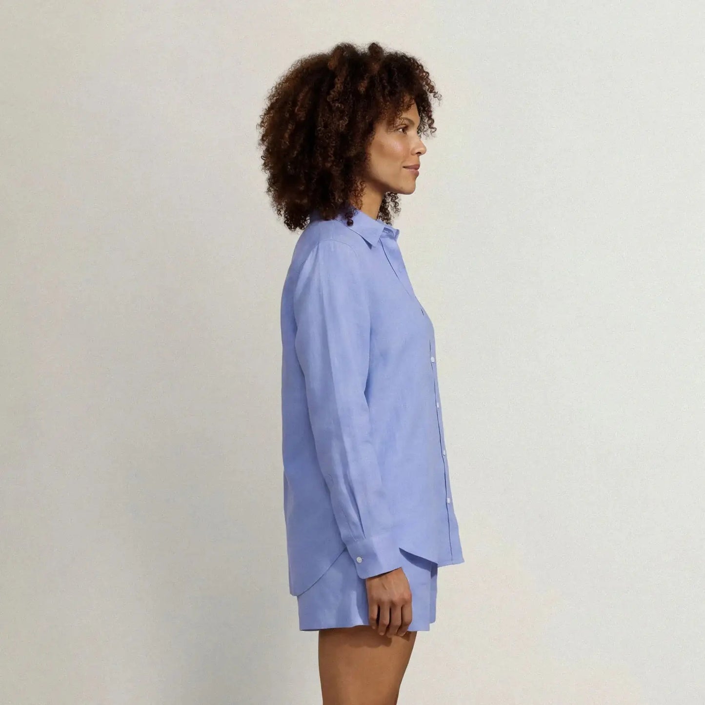 Linen Blend Long Sleeve Shirt