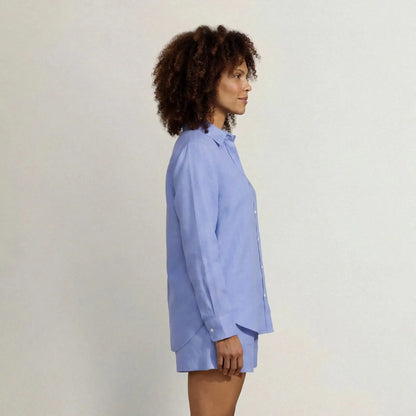Linen Blend Long Sleeve Shirt