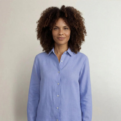 Linen Blend Long Sleeve Shirt