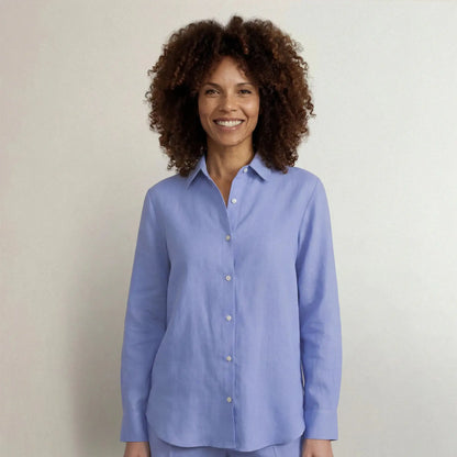 Linen Blend Long Sleeve Shirt