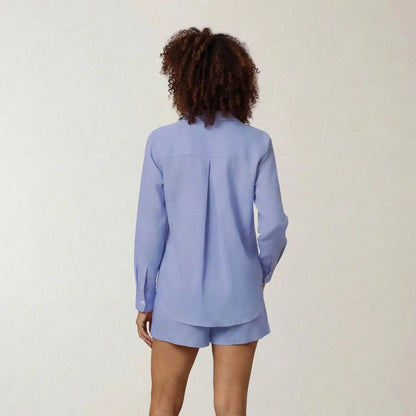 Linen Blend Long Sleeve Shirt