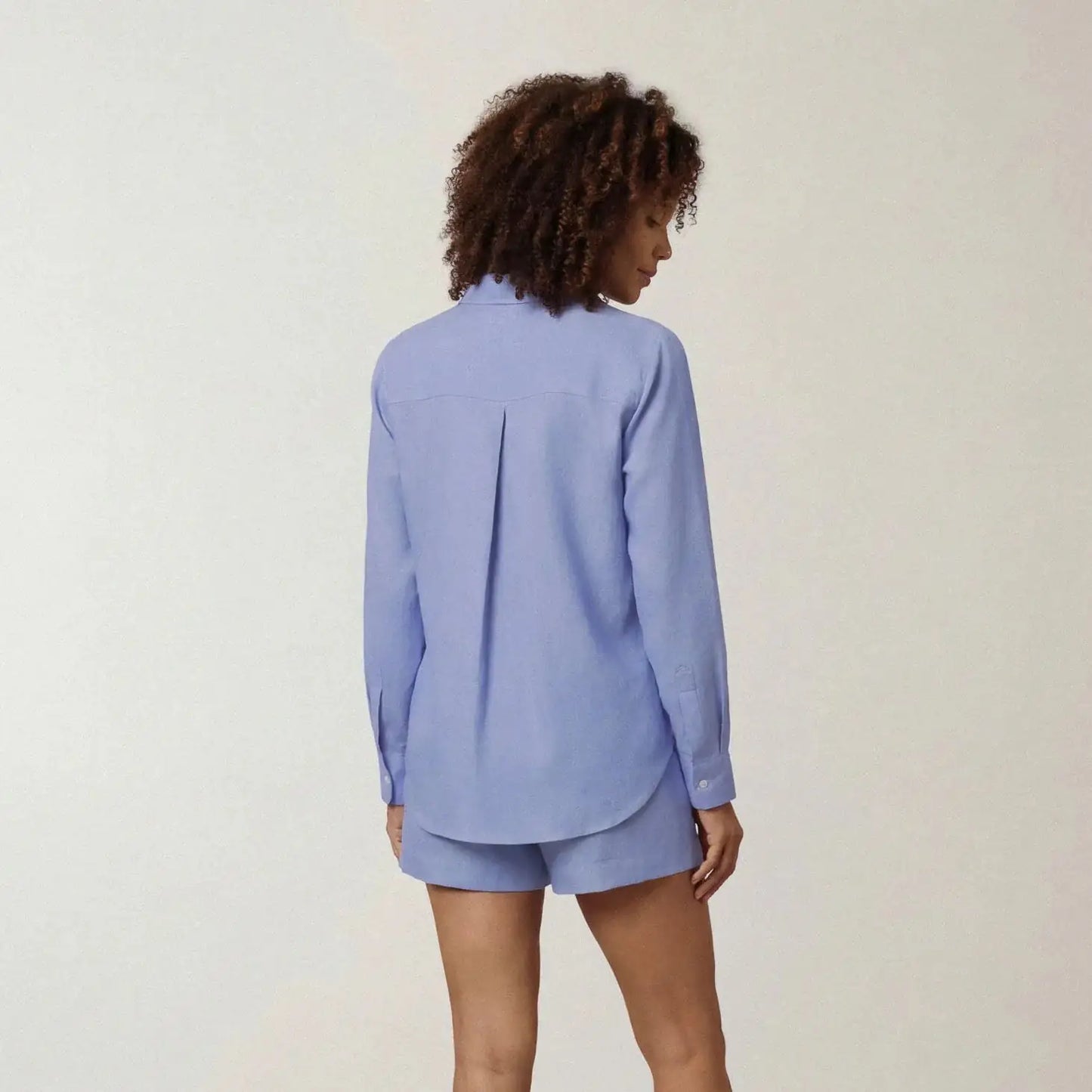 Linen Blend Long Sleeve Shirt