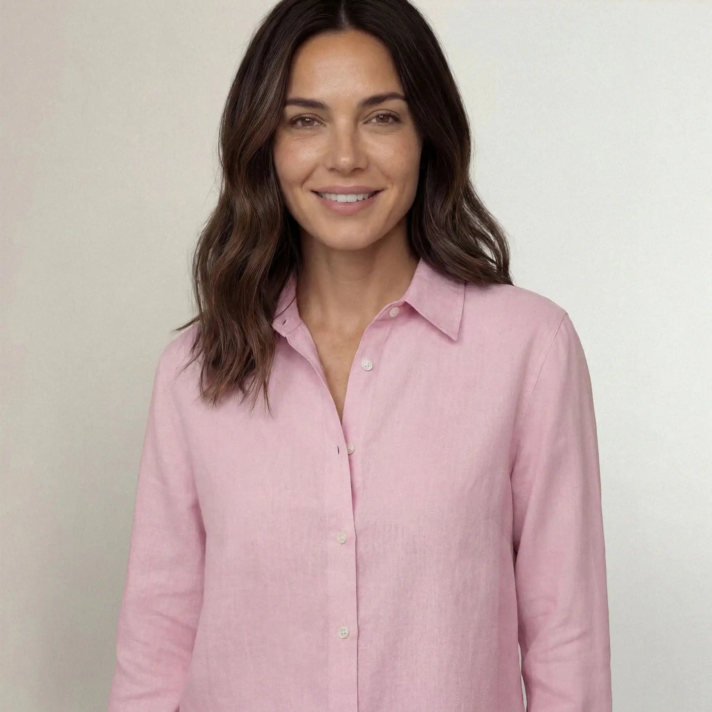 Linen Blend Long Sleeve Shirt