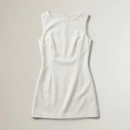 Mid-Thigh Boat Neck Dress