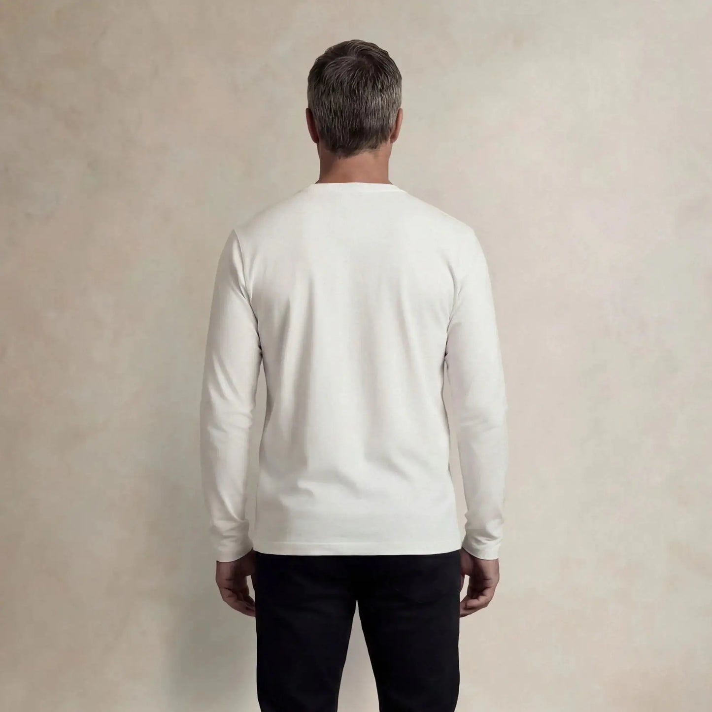 Lyocell Blend Long Sleeve Logo T-Shirt