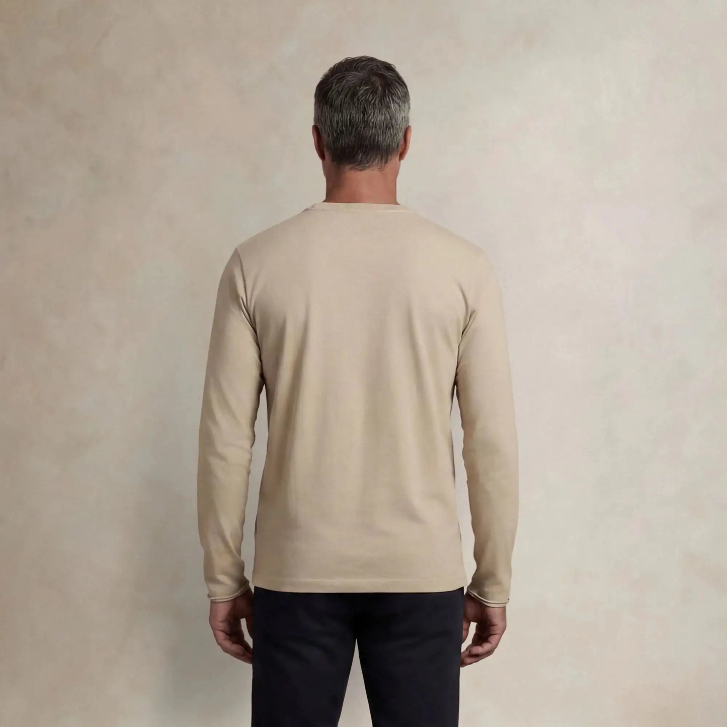 Lyocell Blend Long Sleeve Logo T-Shirt