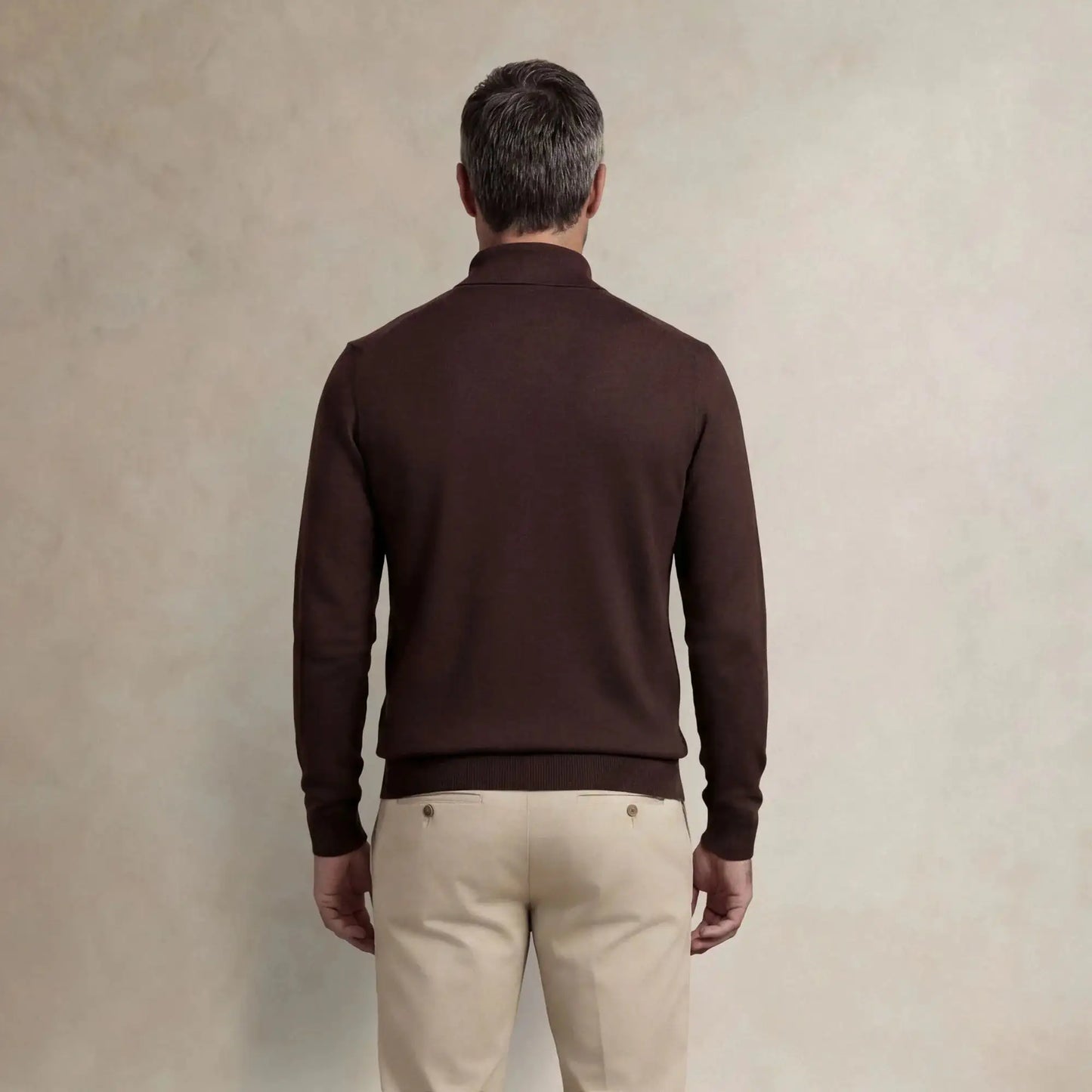 Italian Merino/Cotton Long Sleeve Polo