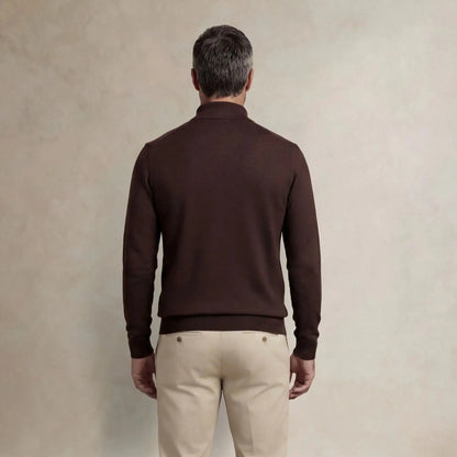 Italian Merino/Cotton Long Sleeve Polo