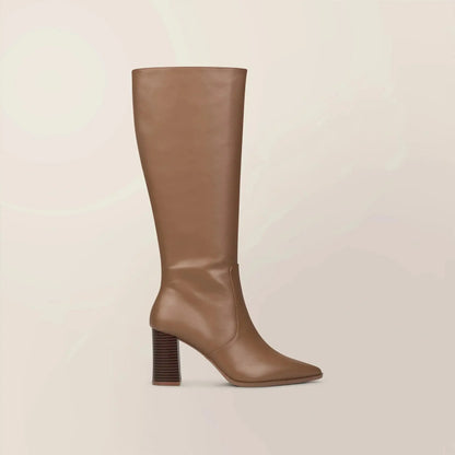 Leather Knee-High Boots
