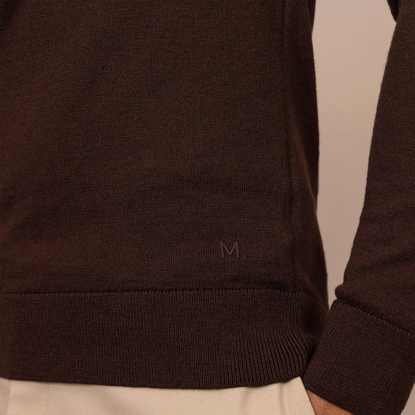 Italian Merino/Cotton Long Sleeve Polo