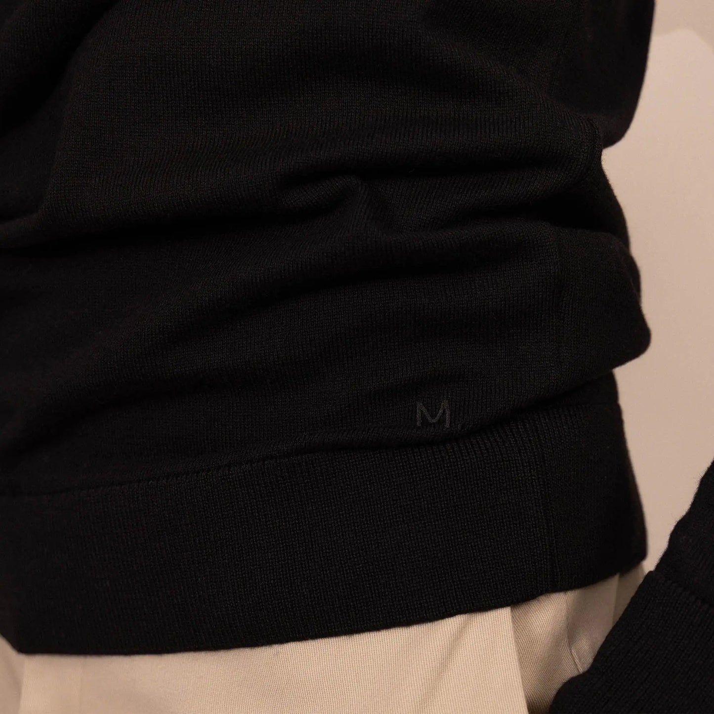 Italian Merino/Cotton Long Sleeve Polo