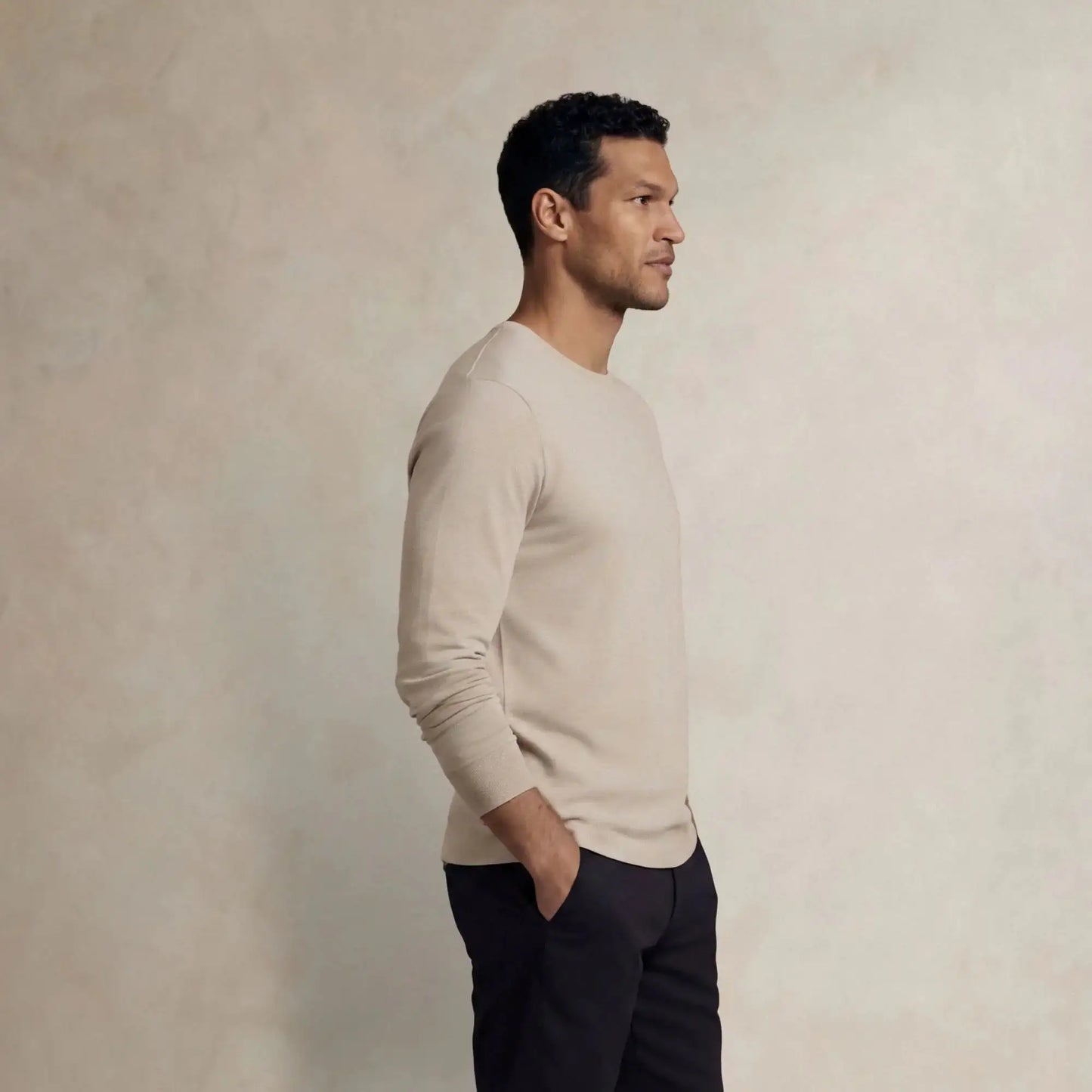Lyocell Blend Long Sleeve T-Shirt
