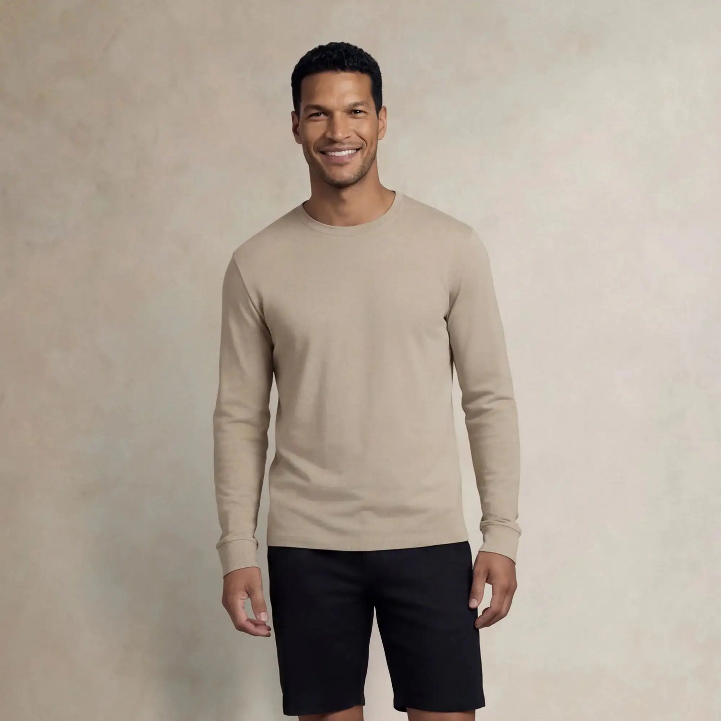 Lyocell Blend Long Sleeve T-Shirt