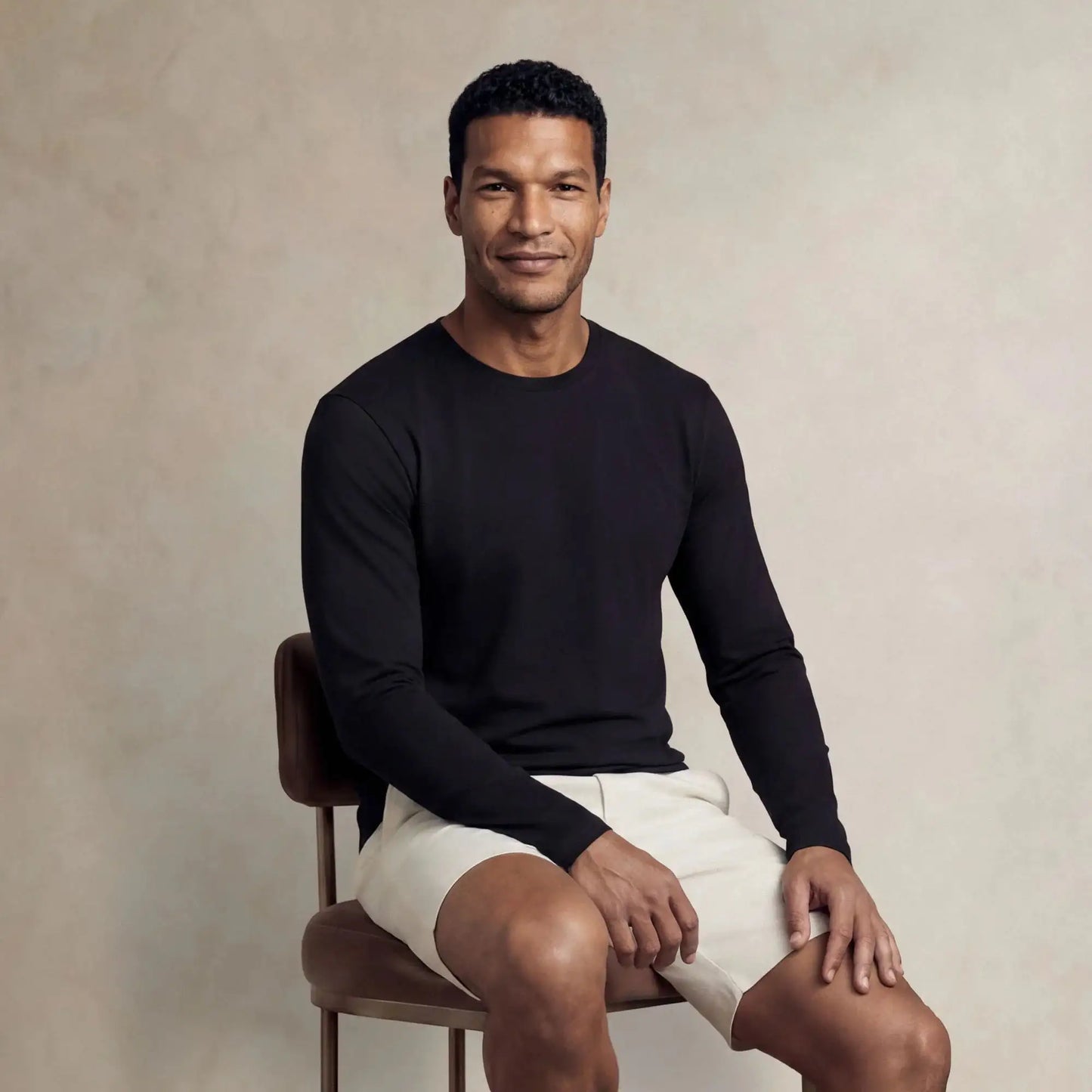 Lyocell Blend Long Sleeve T-Shirt