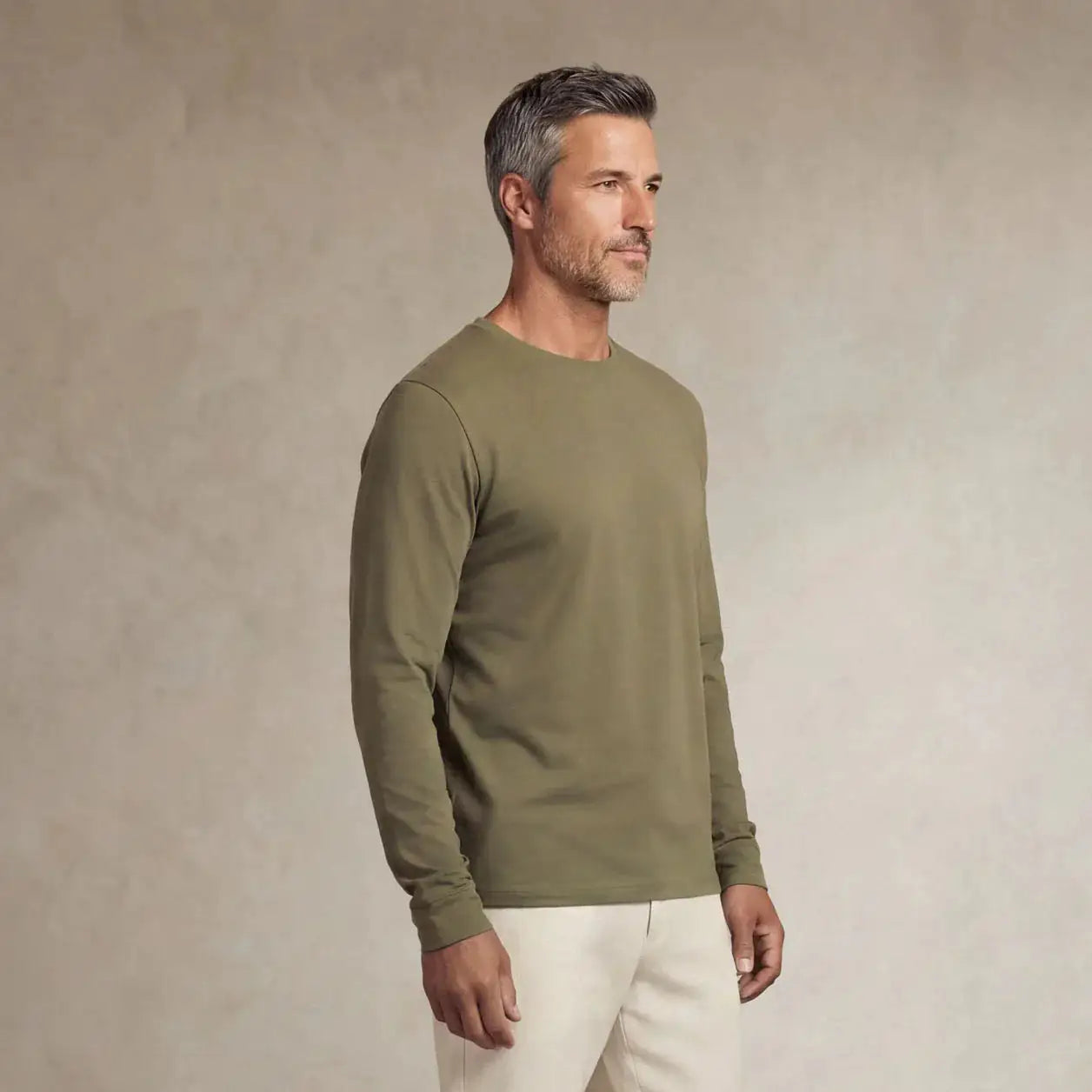 Lyocell Blend Long Sleeve T-Shirt