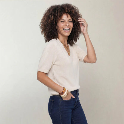 The Arla Cashmere Blend V-Neck